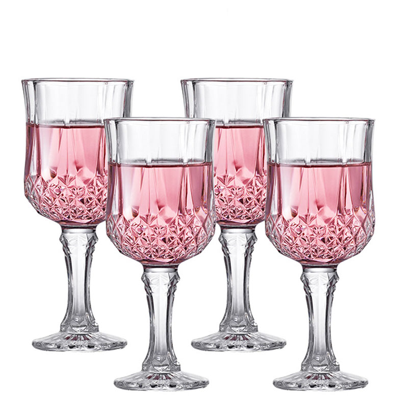 Wine Glass Set Crystal - 4pcs Set Champagne Cups Red Wine