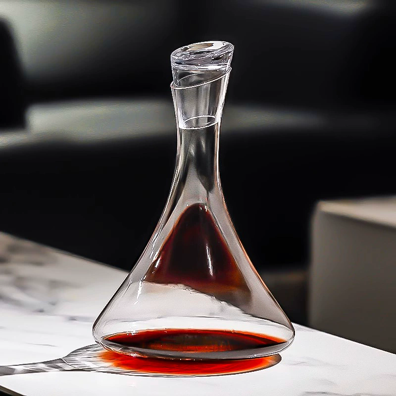 Wine Glass Set Crystal - 1500ml Wine Decanter Crystal Glass Dispenser