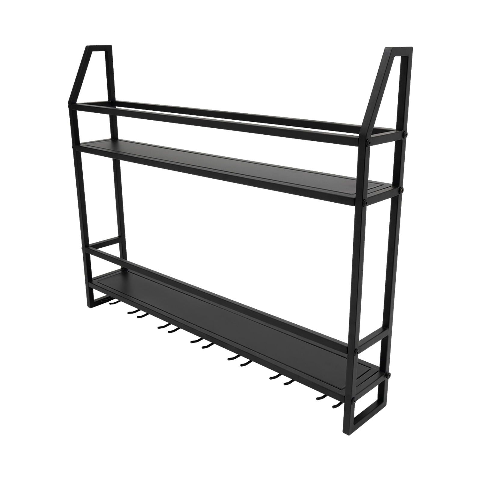 Wine Rack Wall Mount - Double-layer Wine Rack Wall-Mounted Glass Holder