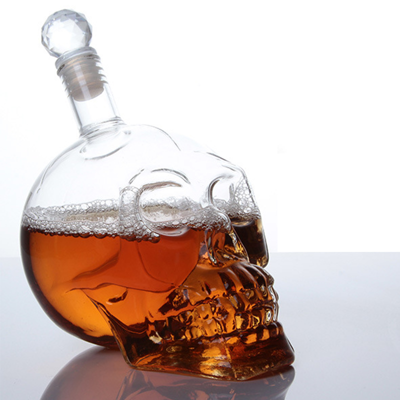 Wine Glass Set Crystal - Creative Skull Head Decanter Crystal Bottle