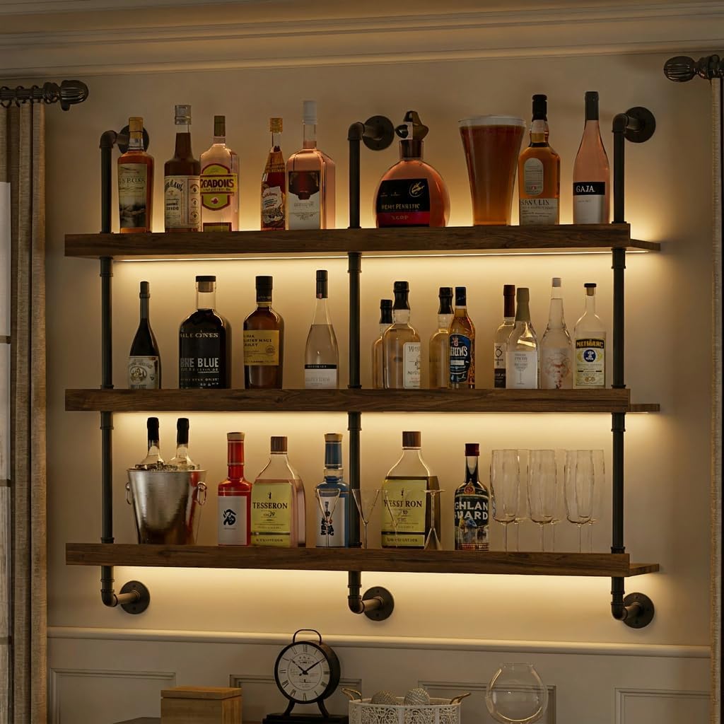 Wine Rack Wall Mount - Wall Mounted Wine Rack With LED
