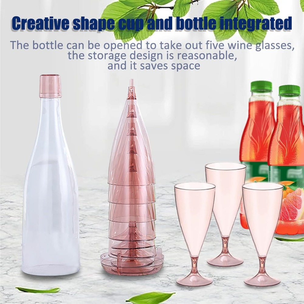 Wine Or Beer - New Plastic Foldable Champagne Wine Glasses