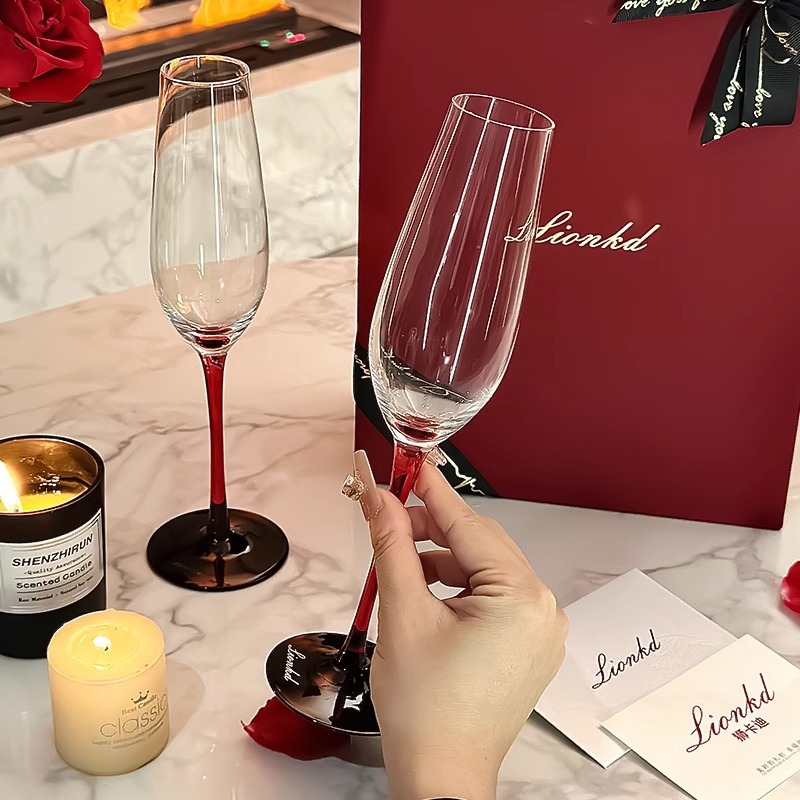 HYS high-end gift champagne cu - đánh giá và giá Wine Glass Set Crystal