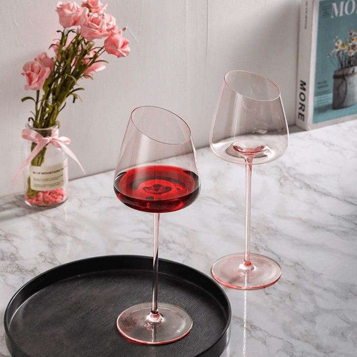 French Pink Flamingo Red Wine  - đánh giá và giá Wine Glass Set Crystal
