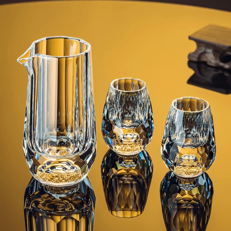 Crystal Diamond Cut Face Baiji - đánh giá và giá Wine Glass Set Crystal
