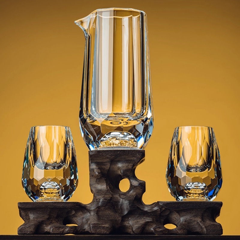 Crystal Diamond Cut Face Baiji - đánh giá và giá Wine Glass Set Crystal