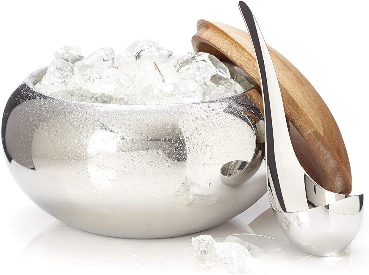 Insulated Stainless Steel Ice  - đánh giá và giá Ice Bucket Silver