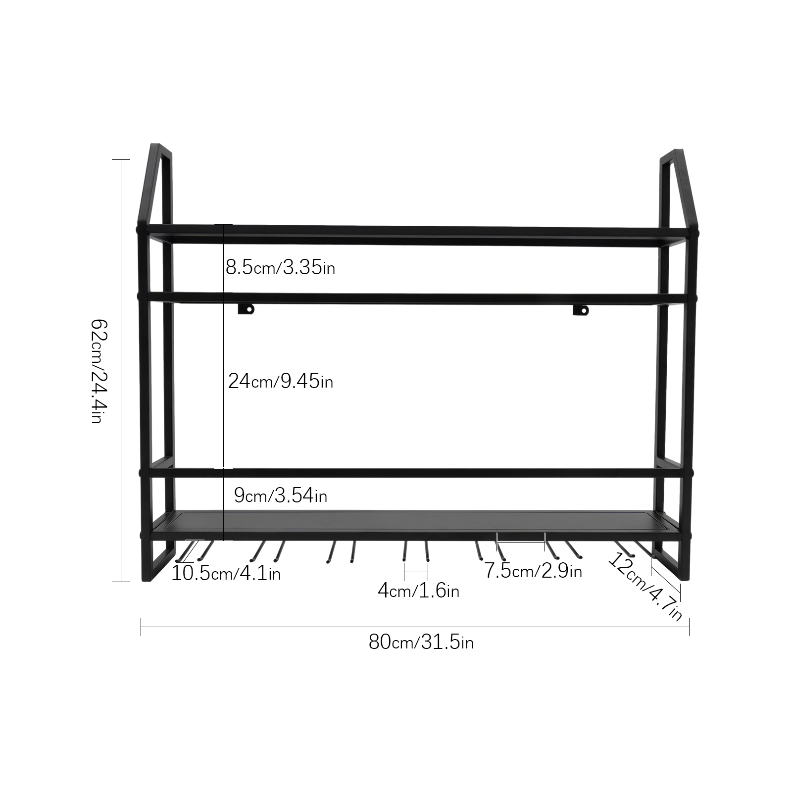 Double-layer Wine Rack Wall-Mo - đánh giá và giá Wine Rack Wall Mount