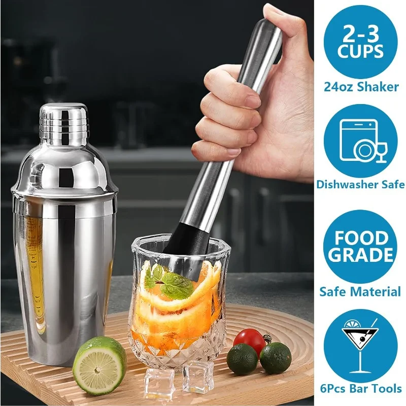 Stainless Steel Cocktail Shake - đánh giá và giá Muddler Cocktail Bar