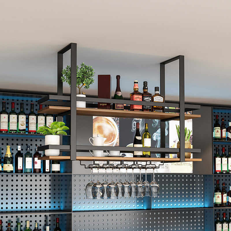 Simple metal wrought iron hang - đánh giá và giá Wine Rack Wall Mount