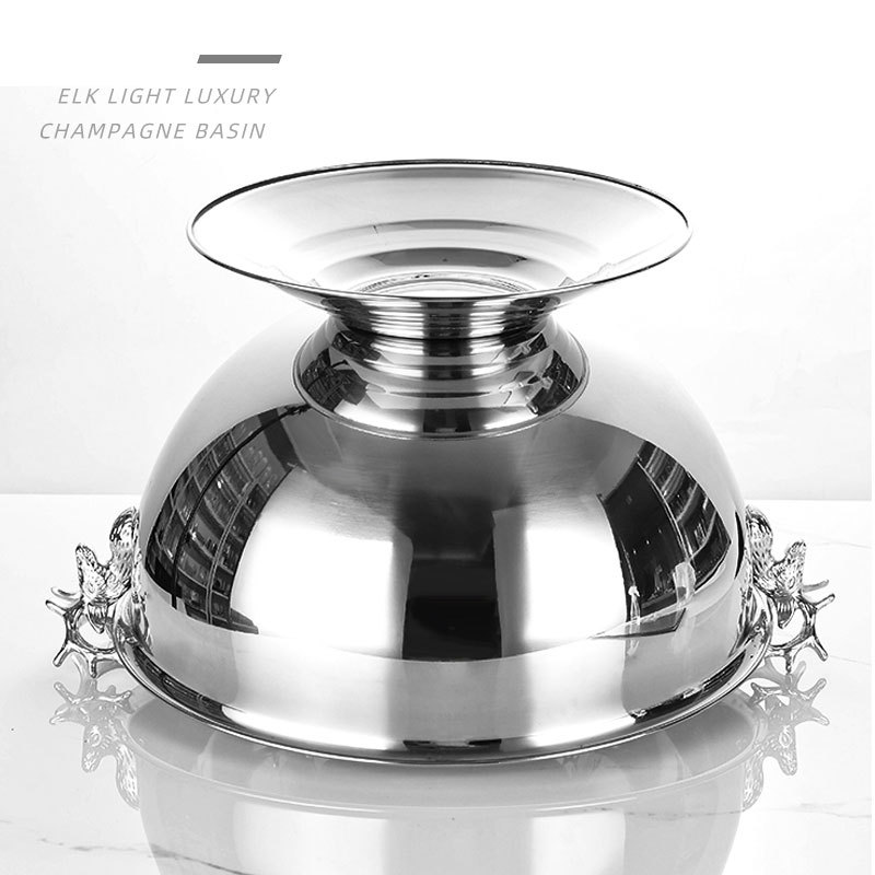 Creative Stainless Steel Deer  - đánh giá và giá Ice Bucket Silver