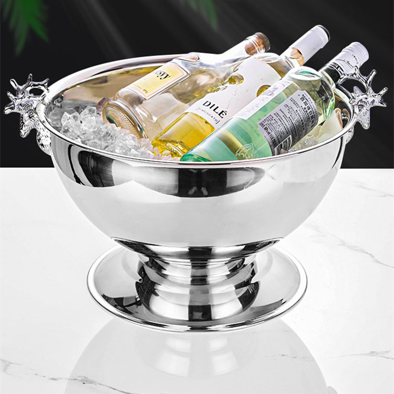 Creative Stainless Steel Deer  - đánh giá và giá Ice Bucket Silver