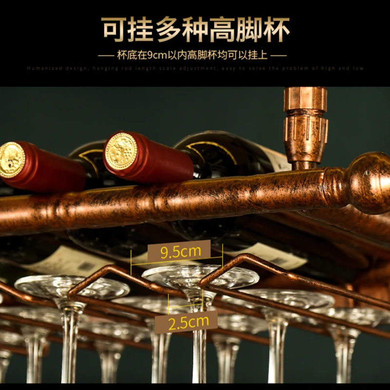 Vintage Bronzed Sắt Đúc Kim Lo - đánh giá và giá Wine Rack Wall Mount