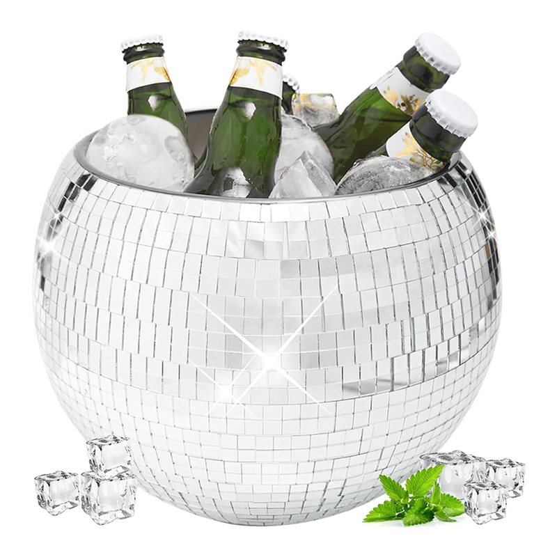 ABVS 4Pcs 10-Inch Disco Ball I - đánh giá và giá Ice Bucket Silver