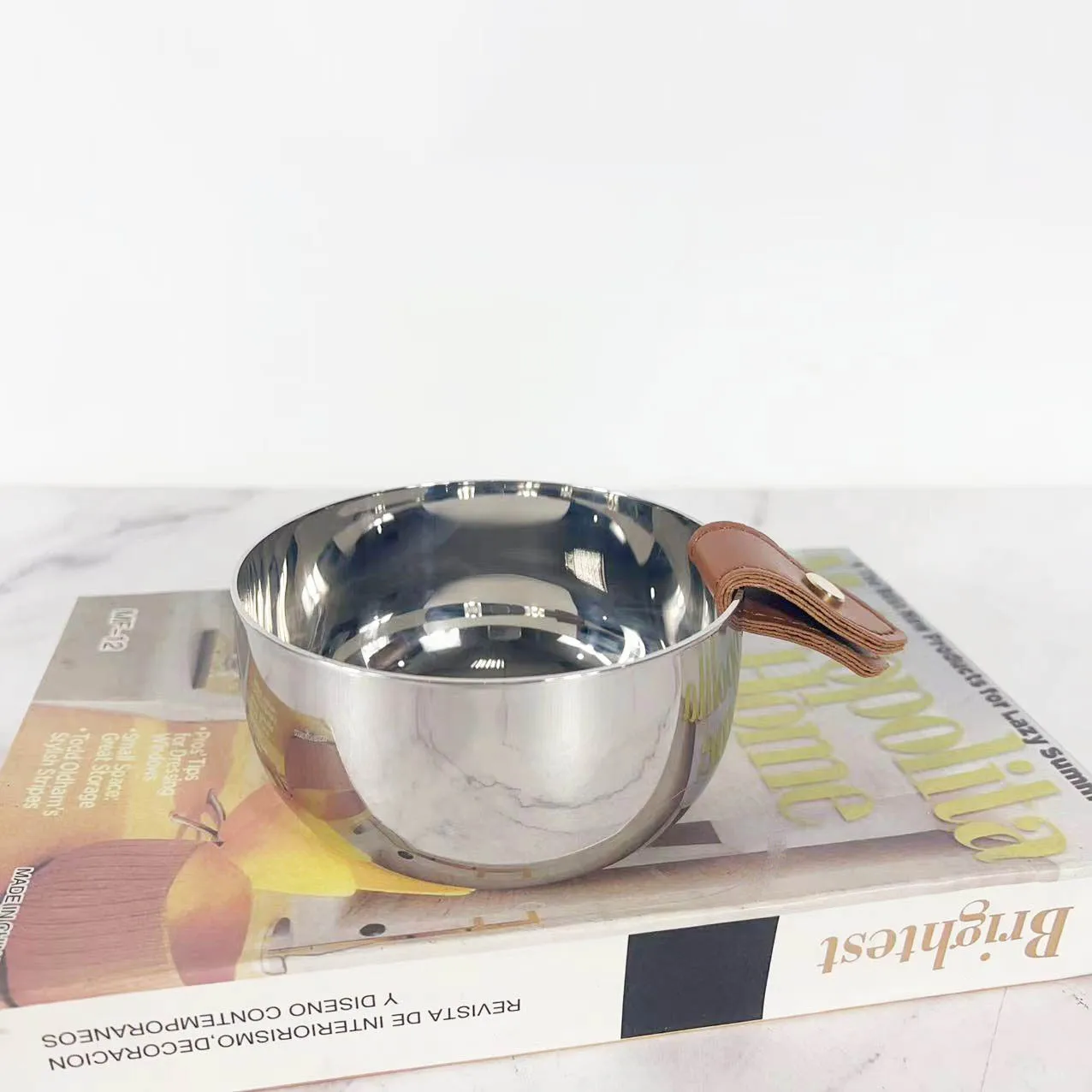 Modern Leather Silver Metal Ch - đánh giá và giá Ice Bucket Silver