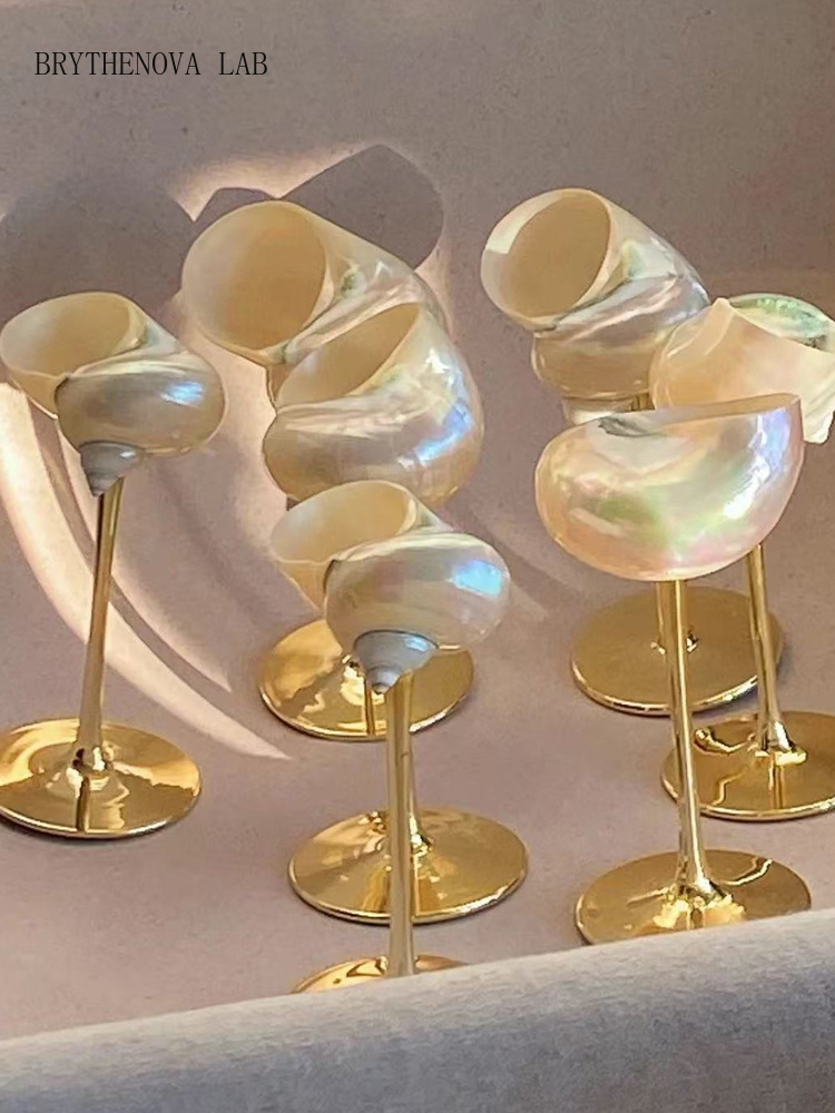 AhunderJiaz Retro Couple Seash - đánh giá và giá Wine Glass Set Crystal