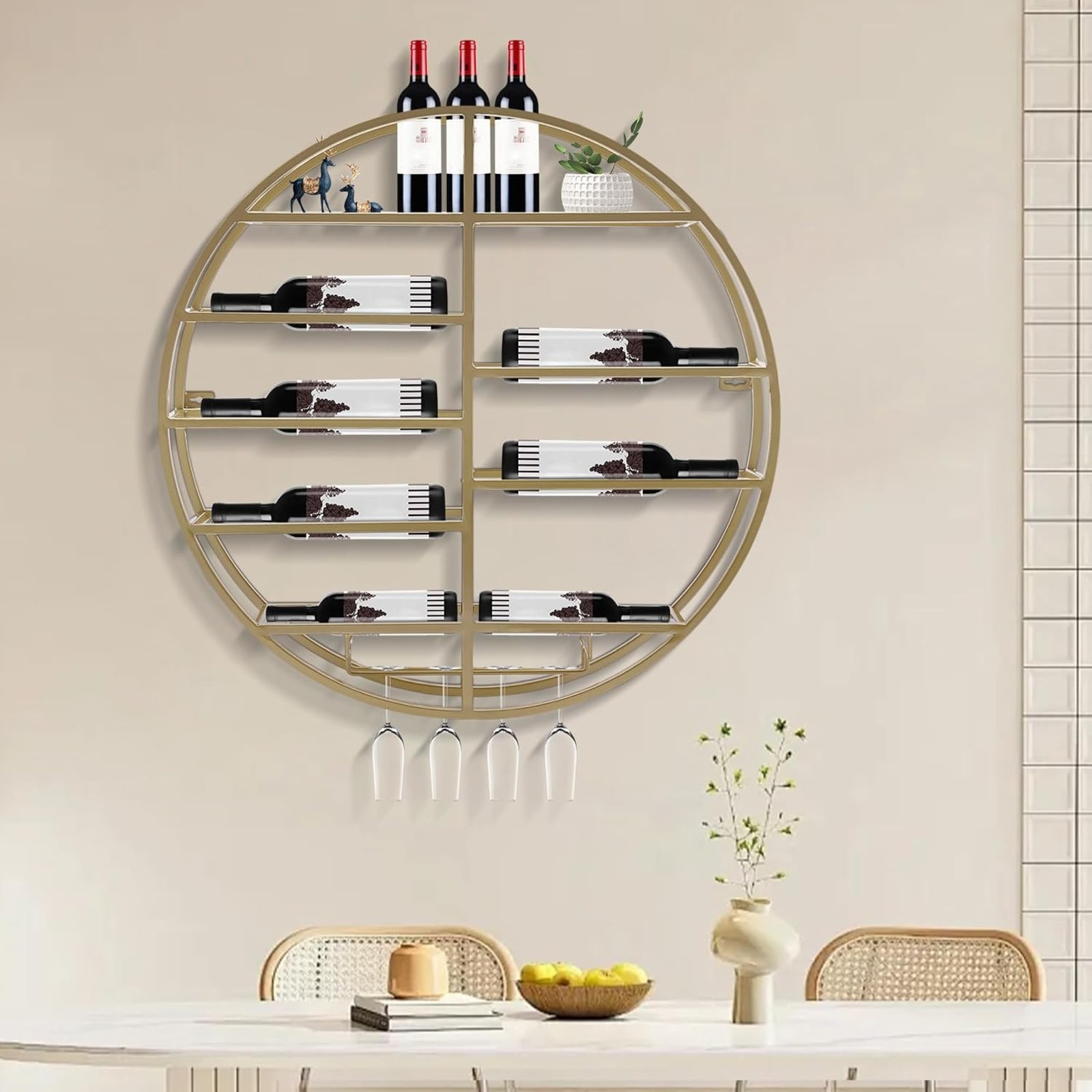 BYMAOCAR Wall Mounted Gold Met - đánh giá và giá Wine Rack Wall Mount