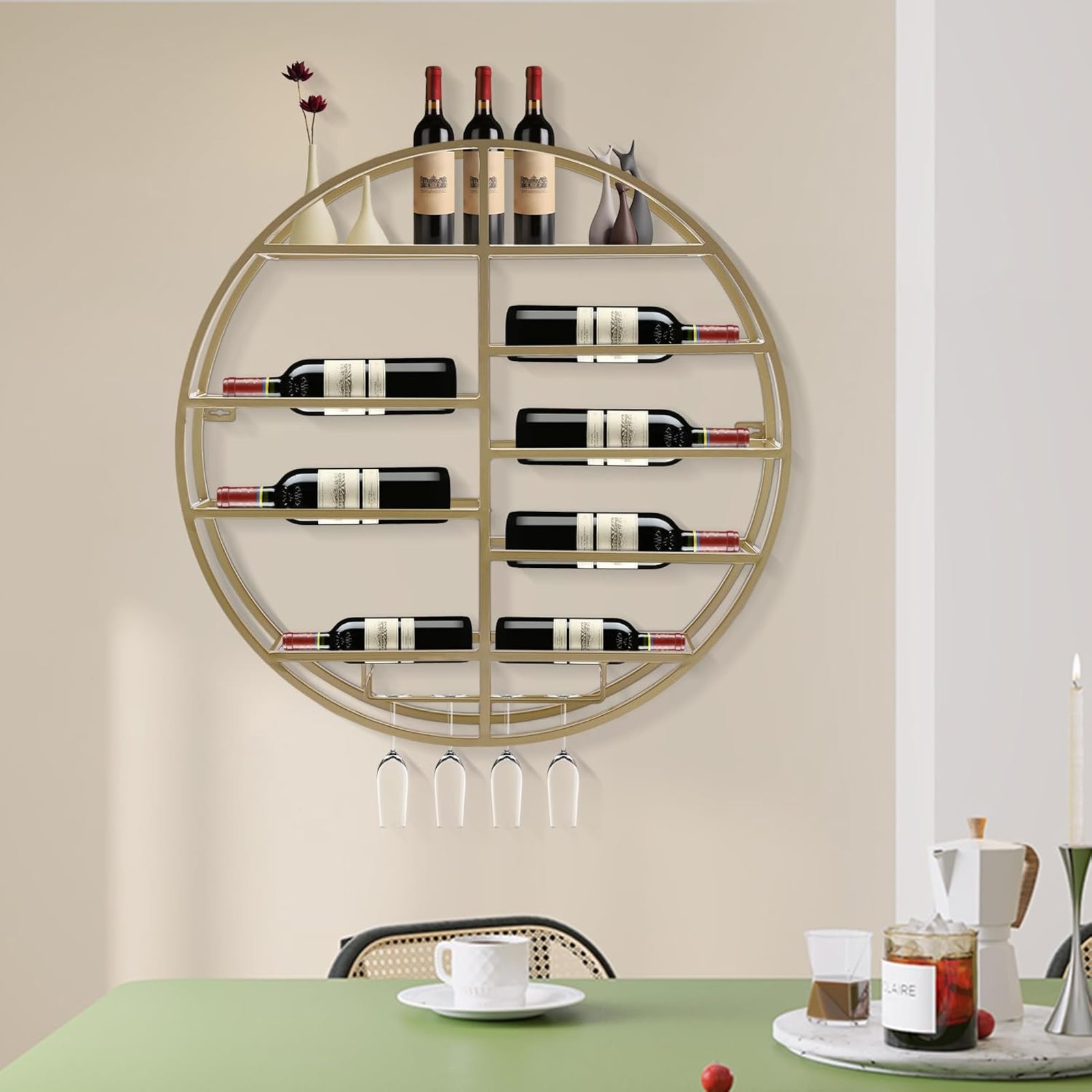 BYMAOCAR Wall Mounted Gold Met - đánh giá và giá Wine Rack Wall Mount