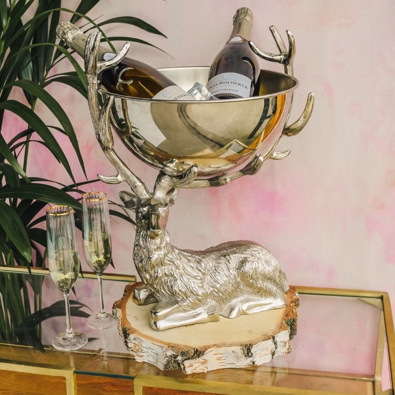 Rest stage deer champagne ice  - đánh giá và giá Ice Bucket Silver