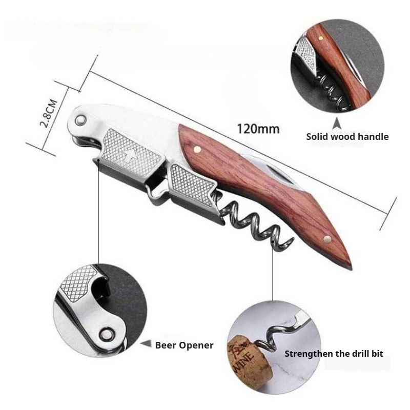 Stainless Steel and Wood 1pc S - đánh giá và giá Cork Screw Lever